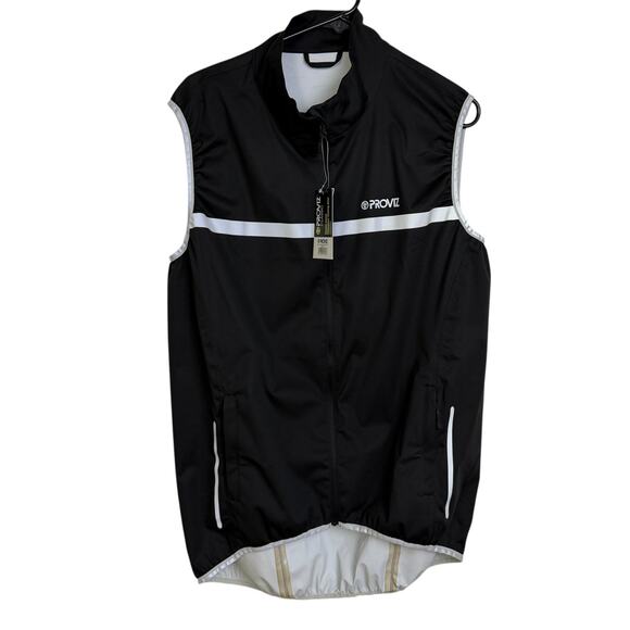 Proviz Classic Cycling Gilet Mens XL Black Full Zip Outdoors Bike Reflective NWT - Picture 1 of 10